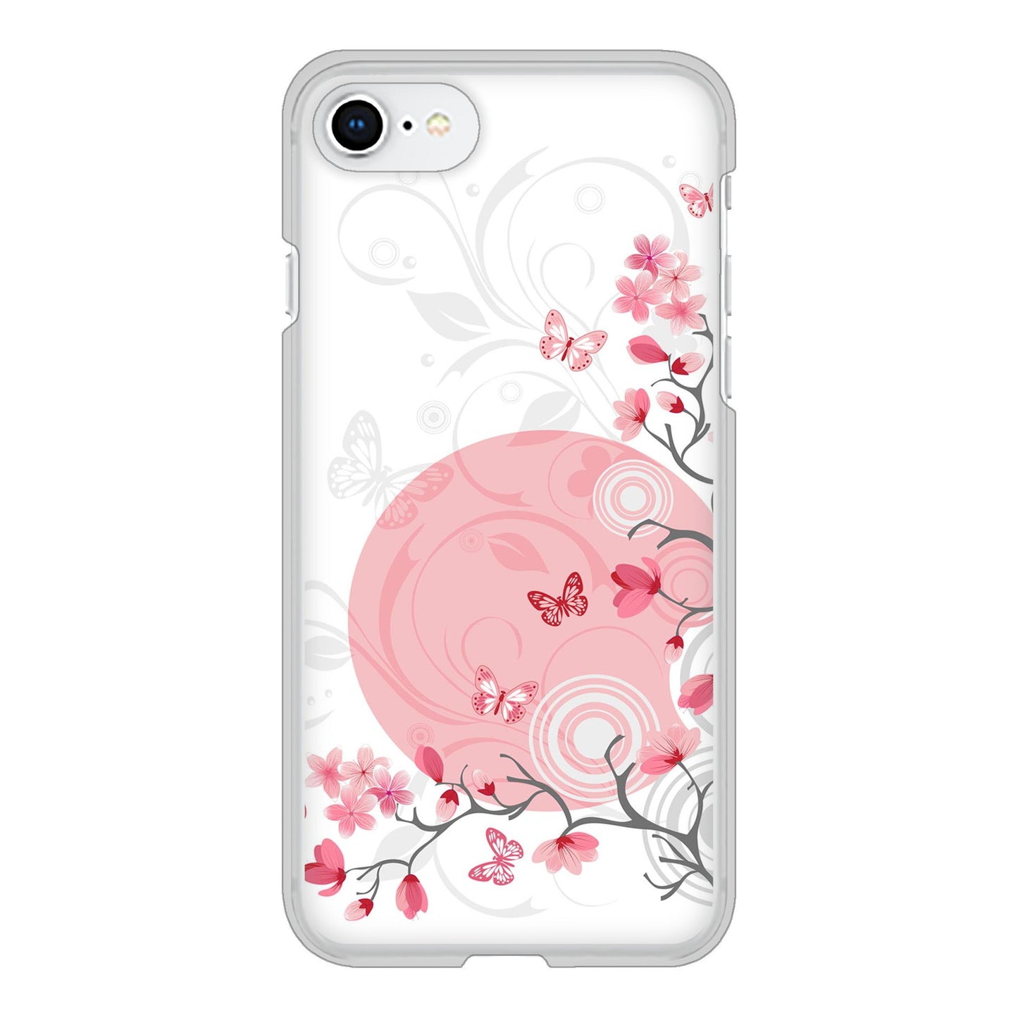 iPhone SE (第2世代) バタフライ ハードケース 背面印刷