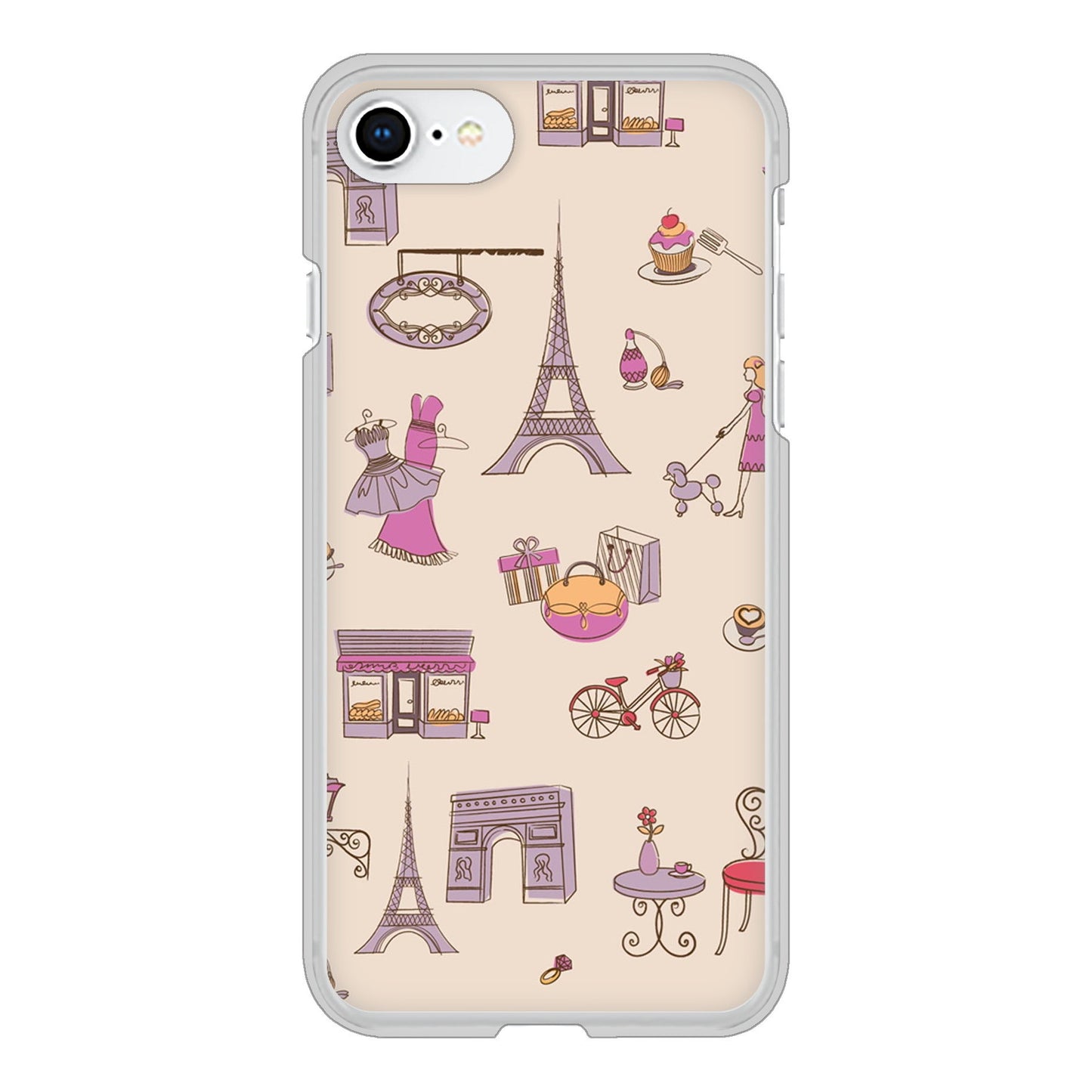 iPhone SE (第2世代) LOVE フランス ハードケース 背面印刷