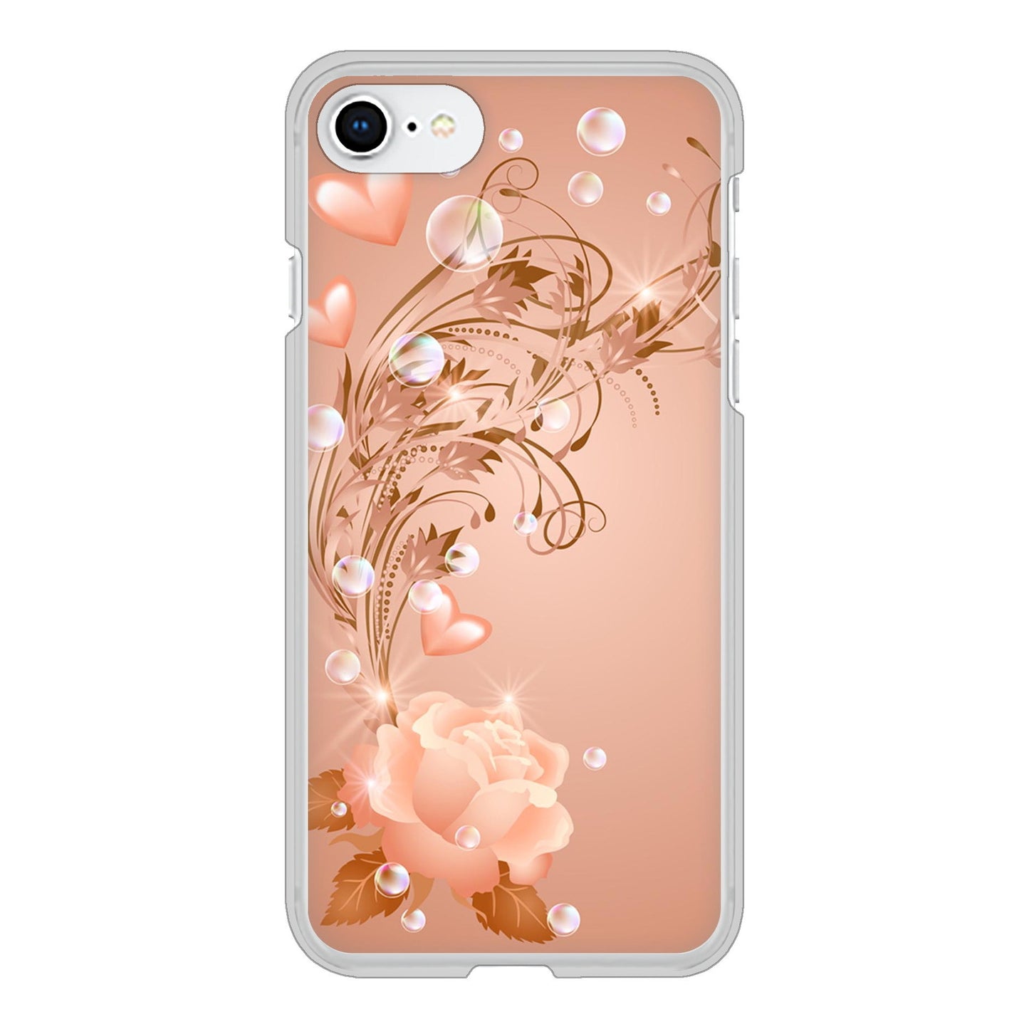 iPhone SE (第2世代) ロマンチックなバラ ハードケース 背面印刷