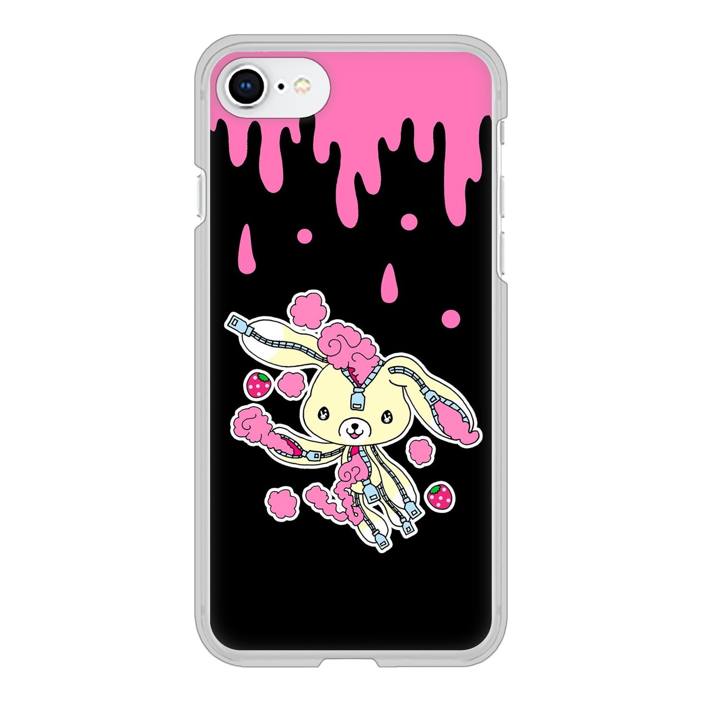iPhone SE (第2世代) むかいあぐる ジッパーうさぎのジッピョン ハードケース 背面印刷