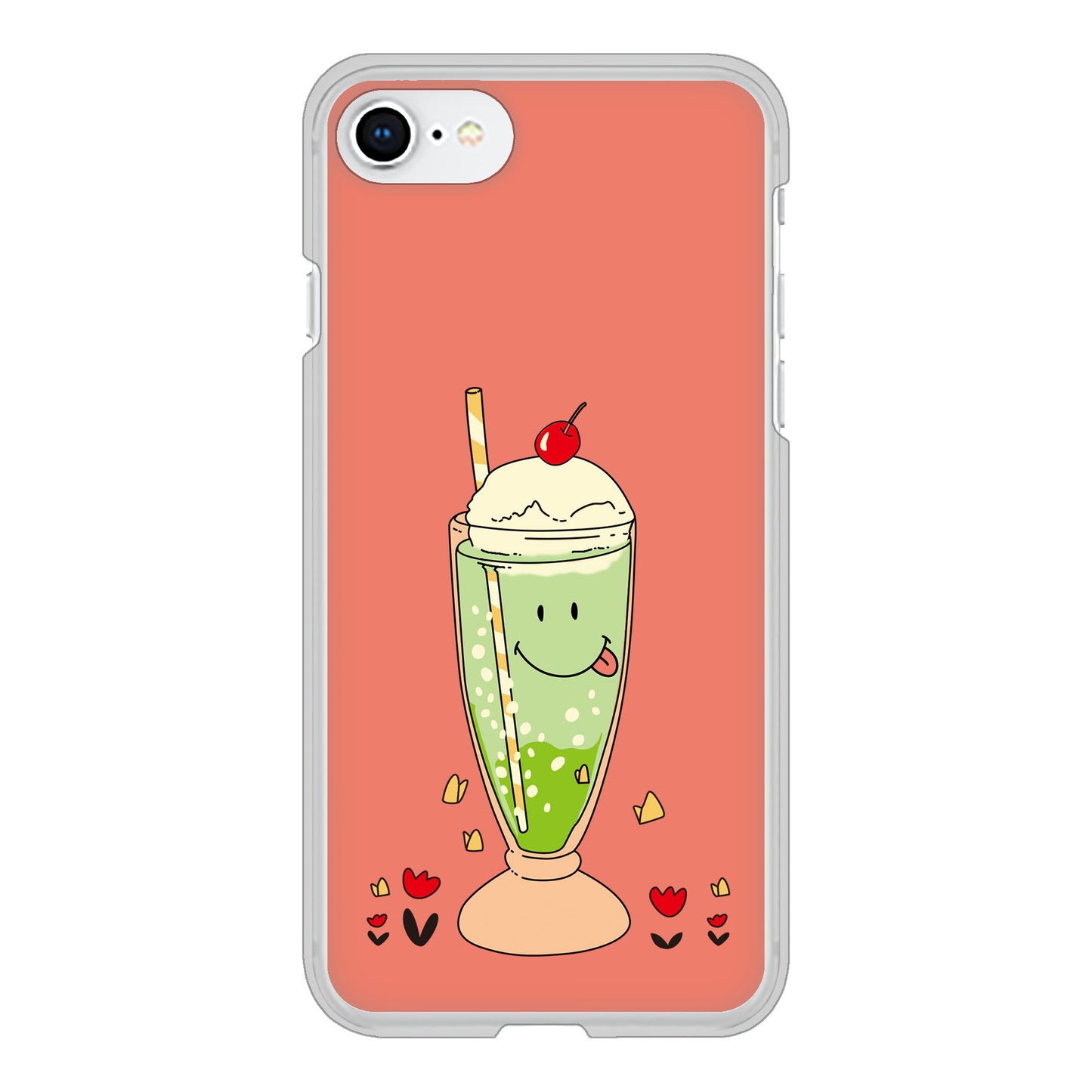 iPhone SE (第2世代) スイーツイラスト ハードケース 背面印刷