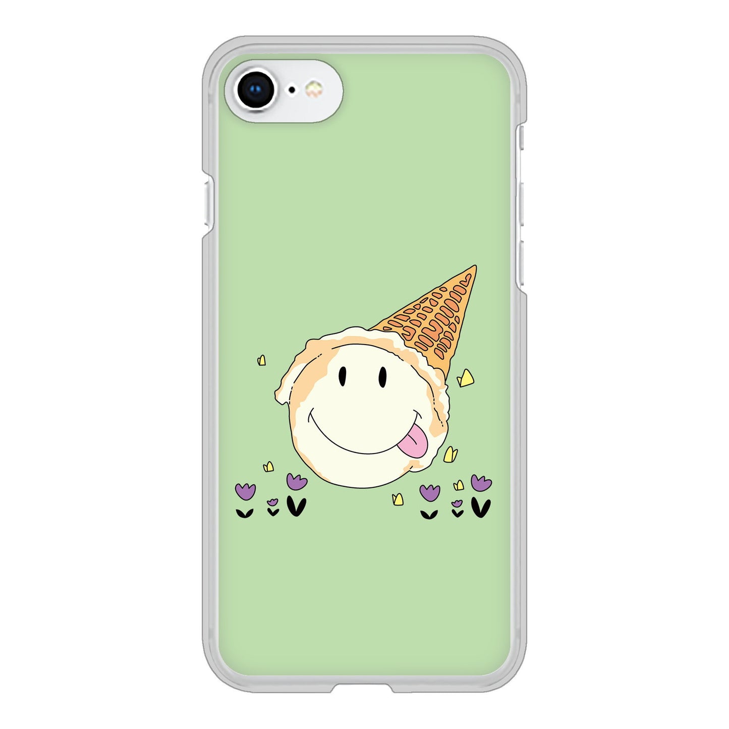 iPhone SE (第2世代) スイーツイラスト ハードケース 背面印刷