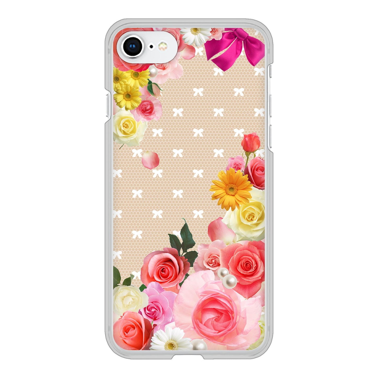 iPhone SE (第2世代) ロマンチックなバラ ハードケース 背面印刷