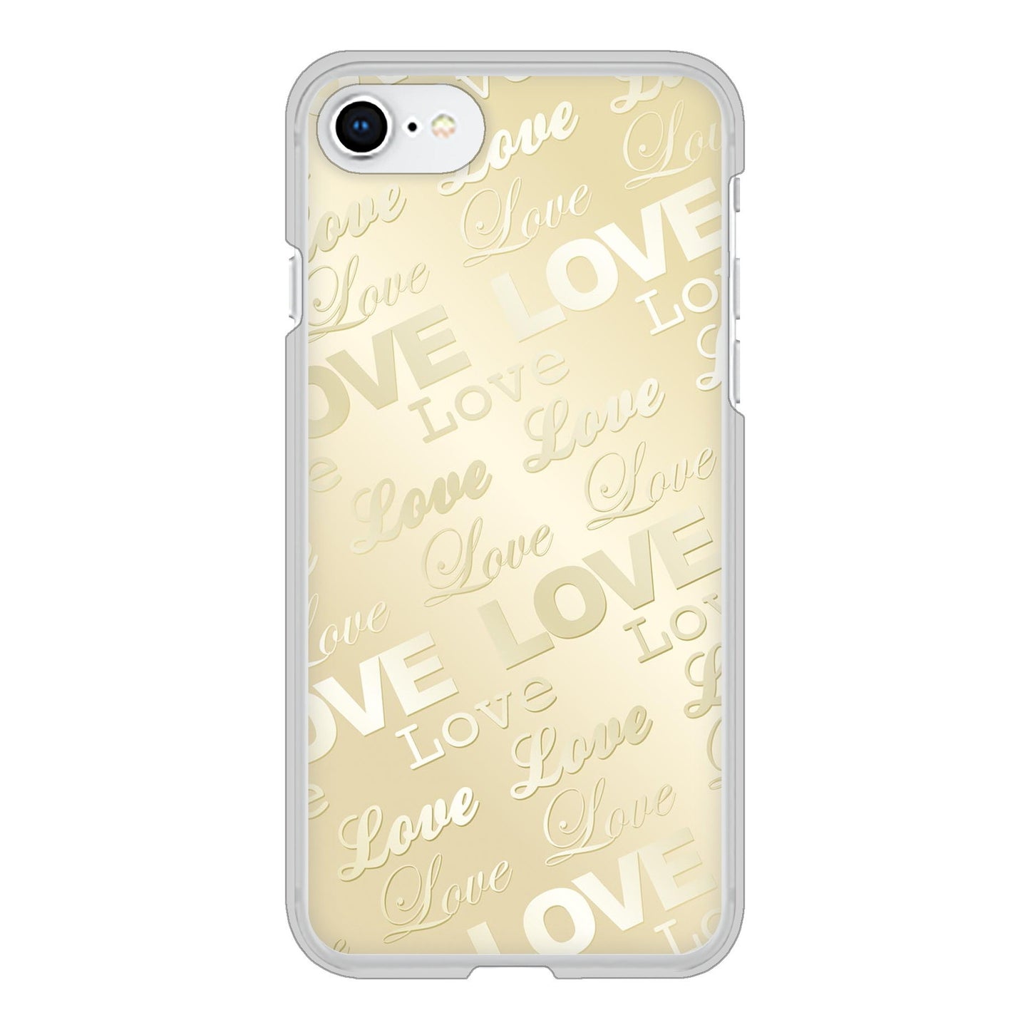 iPhone SE (第2世代) エンボス風LOVEリンク ハードケース 背面印刷