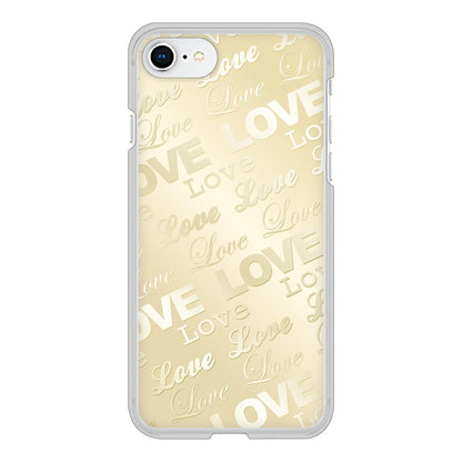 iPhone SE (第2世代) エンボス風LOVEリンク ハードケース 背面印刷