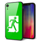 iPhone XR 強化ガラス＆TPUスマホケース ガラプリ【163 非常口】