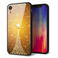 iPhone XR 強化ガラス＆TPUスマホケース ガラプリ【590 光の塔】