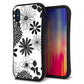 iPhone XS スマホケース 「SEA Grip」 グリップケース Sライン 【SC912 花柄モノトーン 01】 UV印刷