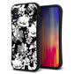 iPhone XS スマホケース 「SEA Grip」 グリップケース Sライン 【SC913 花柄モノトーン 02】 UV印刷