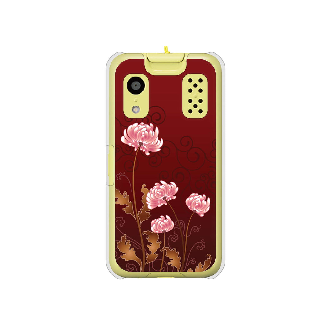 キッズケータイ KY-41C docomo 375 優美な菊 ハードケース 背面印刷