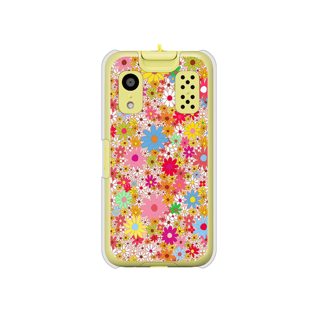 キッズケータイ KY-41C docomo 746 花畑A ハードケース 背面印刷