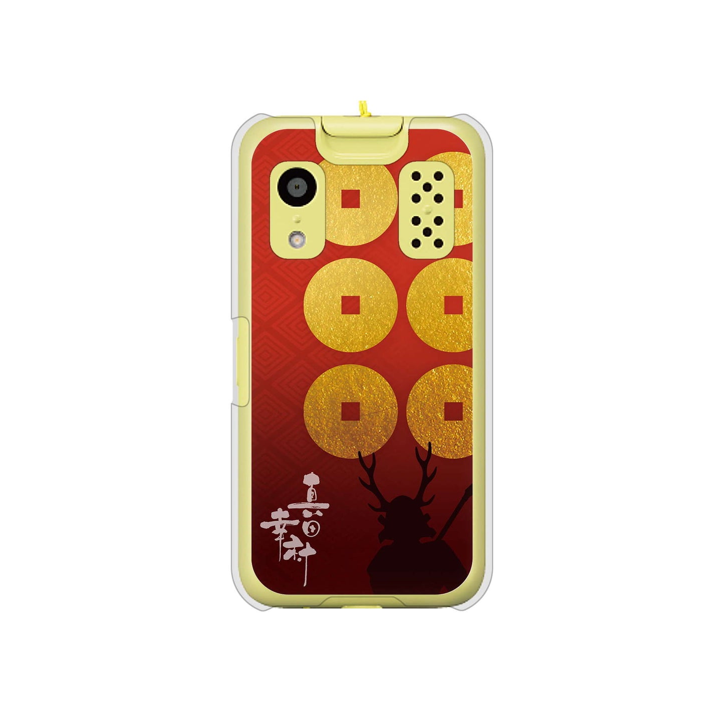 キッズケータイ KY-41C docomo AB802 真田幸村 シルエットと家紋 ハードケース 背面印刷