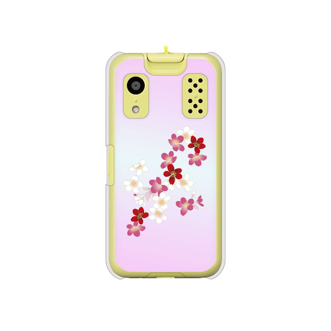 キッズケータイ KY-41C docomo YJ320 桜 和 ハードケース 背面印刷