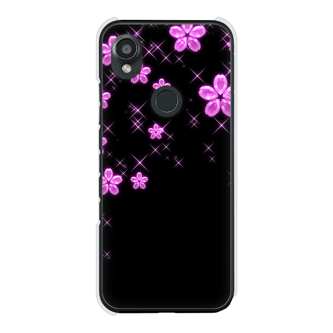 DIGNO SX3 KYG02 au 019 桜クリスタル ハードケース 背面印刷