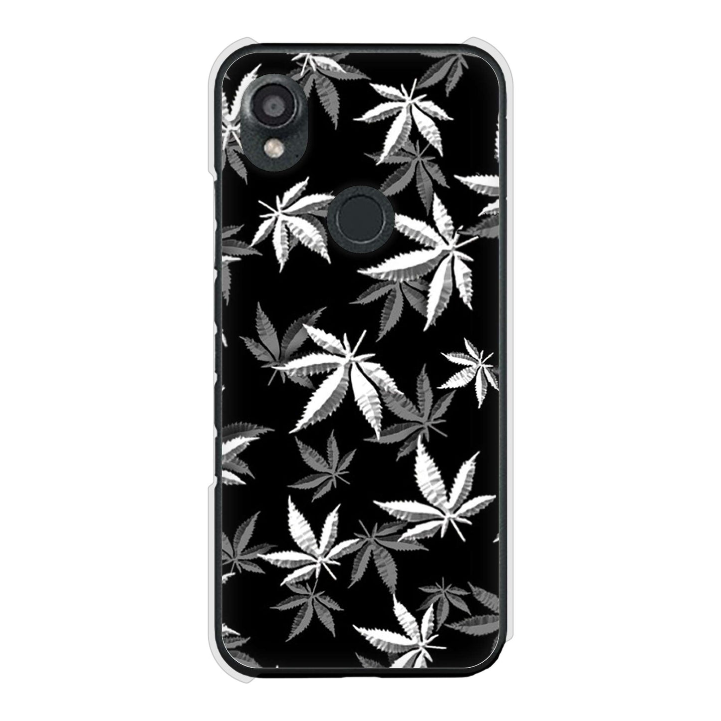 DIGNO SX3 KYG02 au 064 モノトーン大麻ブラック ハードケース 背面印刷