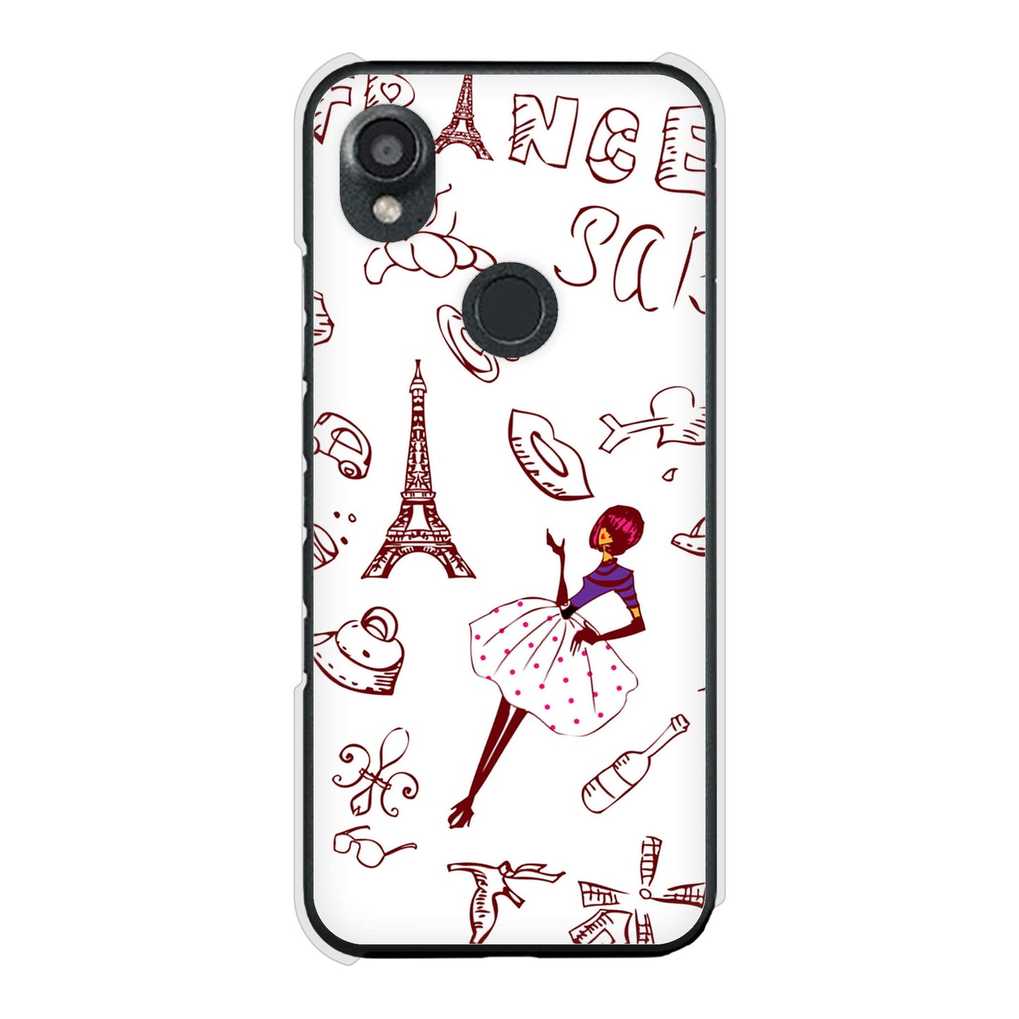 DIGNO SX3 KYG02 au LOVE フランス ハードケース 背面印刷