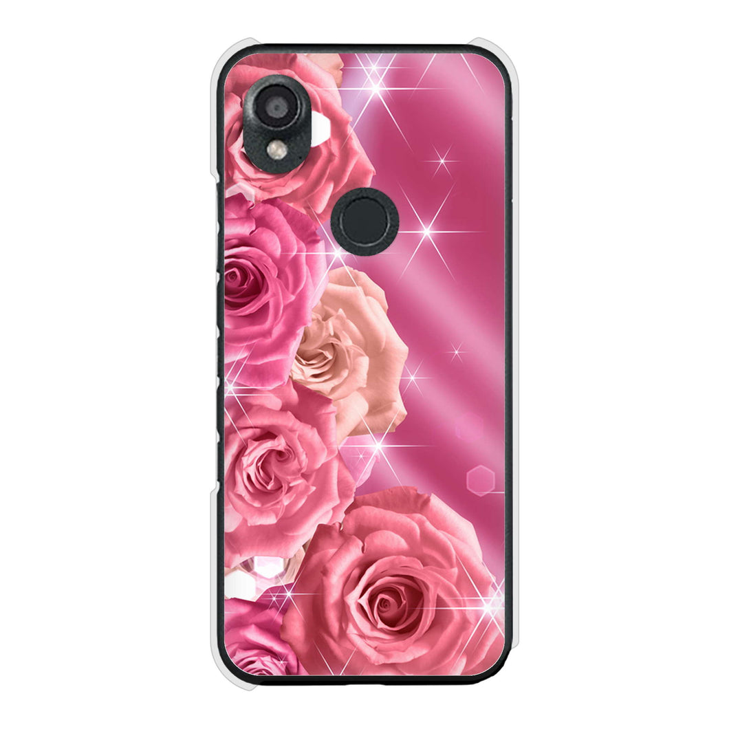 DIGNO SX3 KYG02 au 1182 ピンクの薔薇に誘われて ハードケース 背面印刷