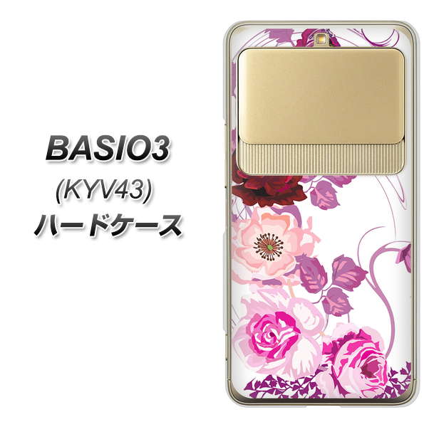 BASIO3 au KYV43 116 ６月のバラ ハードケース 背面印刷
