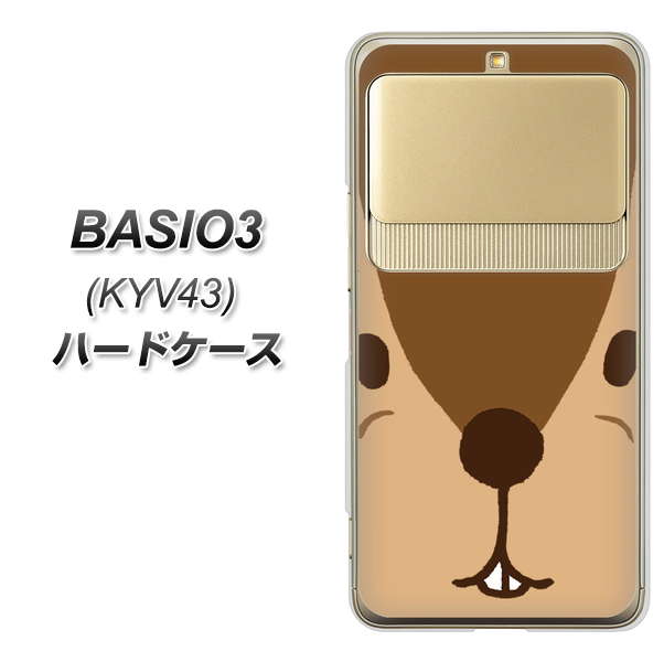 BASIO3 au KYV43 349 りす ハードケース 背面印刷