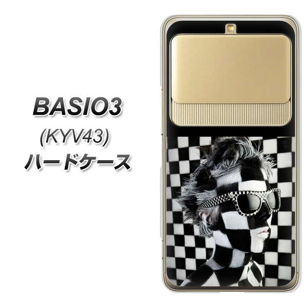 BASIO3 au KYV43 357 bk&wh ハードケース 背面印刷