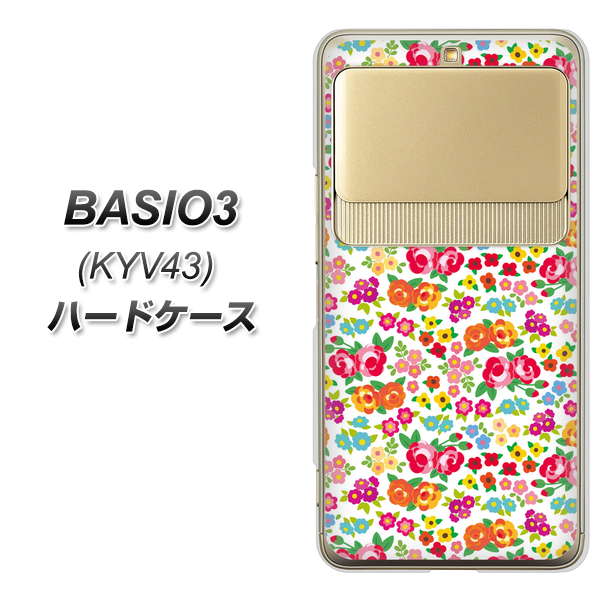 BASIO3 au KYV43 777 マイクロリバティプリントWH ハードケース 背面印刷