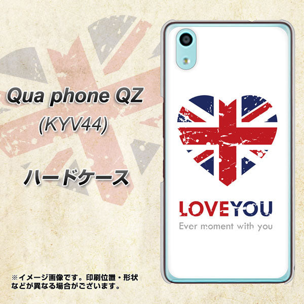 Qua phone QZ KYV44 au SC803 ユニオンジャック ハートビンテージ ハードケース 背面印刷