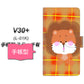 V30+ L-01K docomo YF821 らいおん 通常型 プリント手帳型ケース