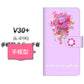 V30+ L-01K docomo YG935 ペールフラワー02 通常型 プリント手帳型ケース