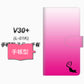 V30+ L-01K docomo YI858 イニシャル ネコ Q 通常型 プリント手帳型ケース