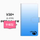 V30+ L-01K docomo YI863 イニシャル ネコ V 通常型 プリント手帳型ケース