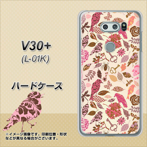 V30+ L-01K docomo 640 おしゃれな小鳥 ハードケース 背面印刷
