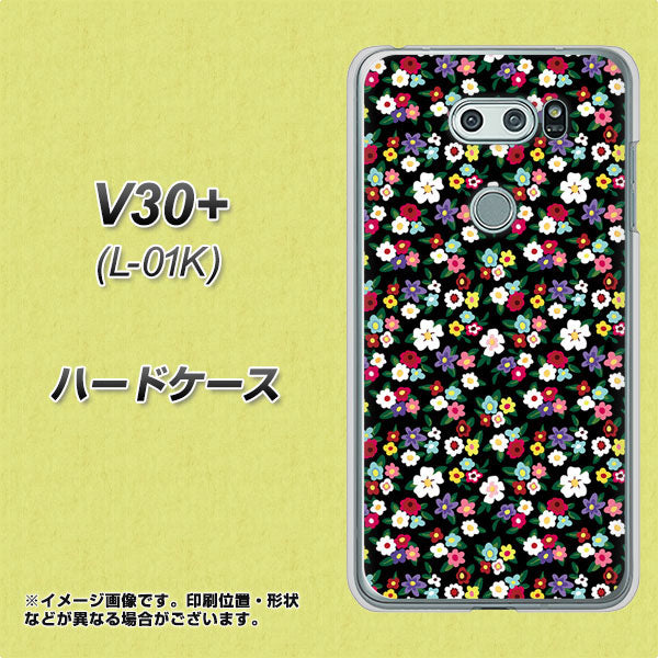 V30+ L-01K docomo 778 マイクロリバティプリントBK ハードケース 背面印刷