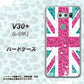 V30+ L-01K docomo SC807 ユニオンジャック ピンクヒョウ柄 ハードケース 背面印刷