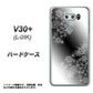 V30+ L-01K docomo YJ340 モノトーン 雪の結晶 ハードケース 背面印刷