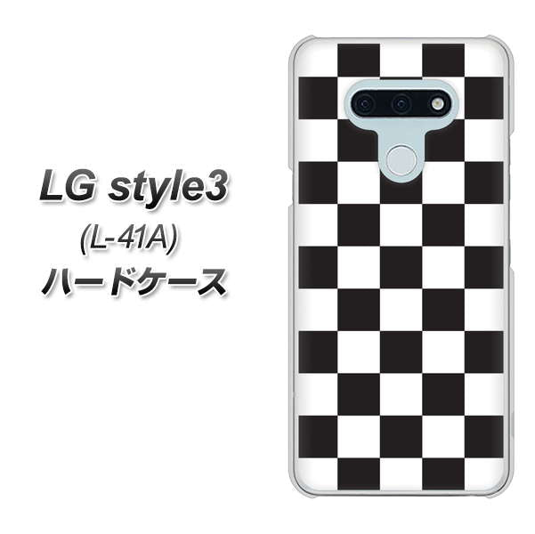 LG style3 L-41A docomo 151 フラッグチェック ハードケース 背面印刷