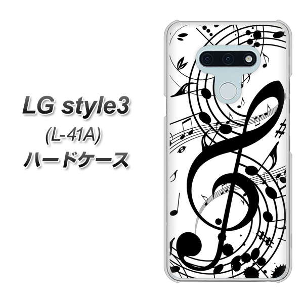 LG style3 L-41A docomo 260 あふれる音符 ハードケース 背面印刷