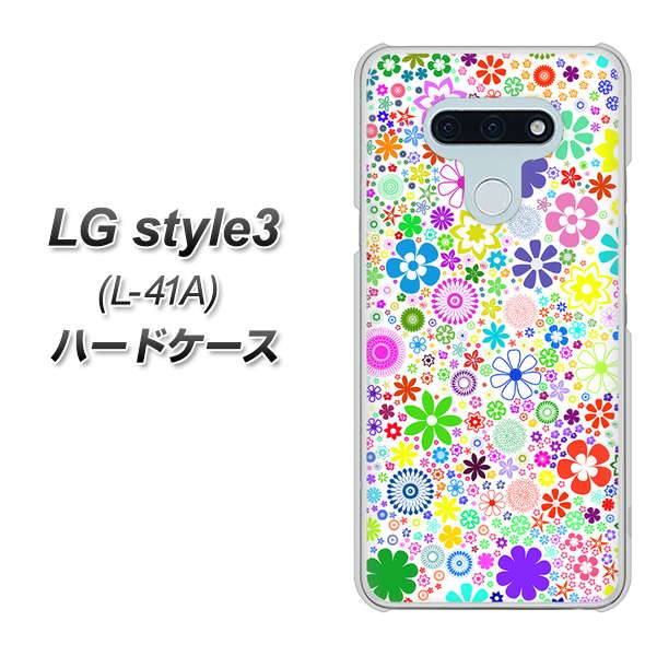LG style3 L-41A docomo 308 フラワーミックス ハードケース 背面印刷