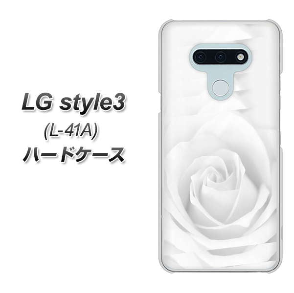 LG style3 L-41A docomo 402 ホワイトＲｏｓｅ ハードケース 背面印刷