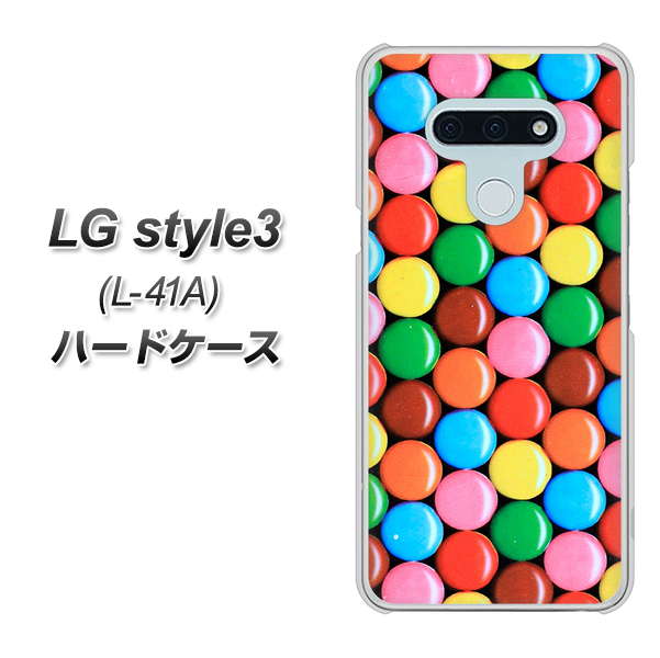 LG style3 L-41A docomo 448 マーブルチョコ ハードケース 背面印刷