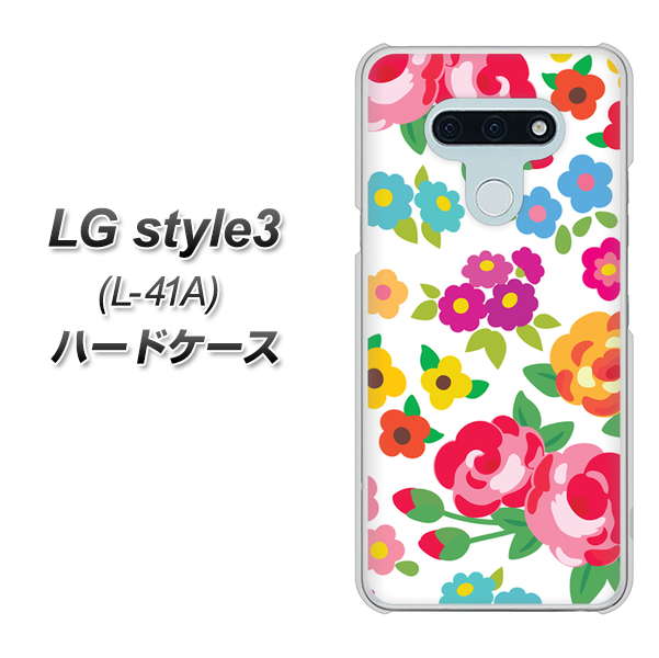 LG style3 L-41A docomo 776 5月のフラワーガーデン ハードケース 背面印刷
