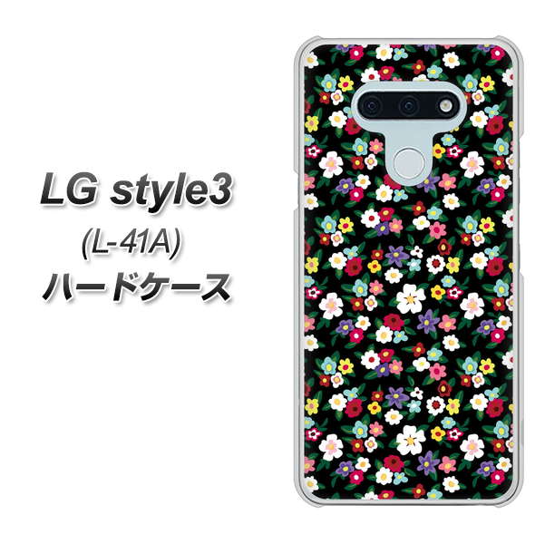 LG style3 L-41A docomo 778 マイクロリバティプリントBK ハードケース 背面印刷
