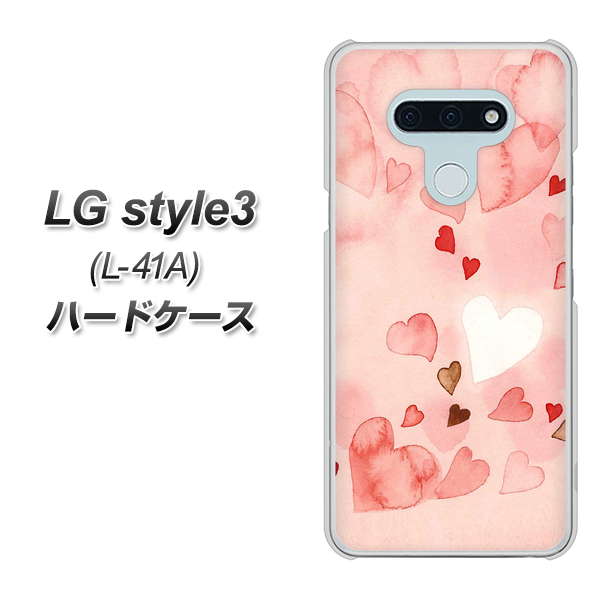LG style3 L-41A docomo 1125 ハートの和紙 ハードケース 背面印刷
