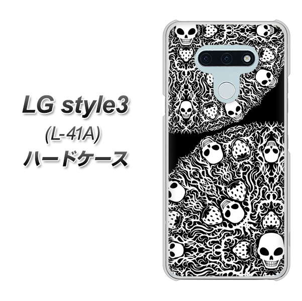 LG style3 L-41A docomo AG834 苺骸骨曼荼羅（黒） ハードケース 背面印刷