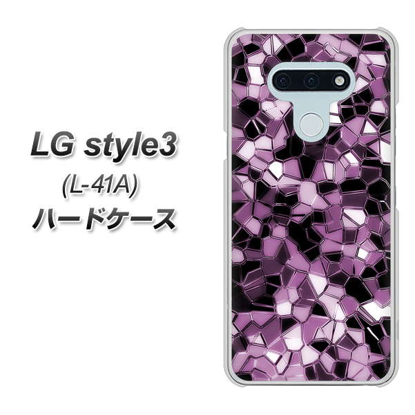 LG style3 L-41A docomo EK837 テクニカルミラーパープル ハードケース 背面印刷