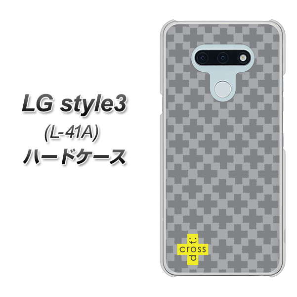 LG style3 L-41A docomo IB900 クロスドット_グレー ハードケース 背面印刷