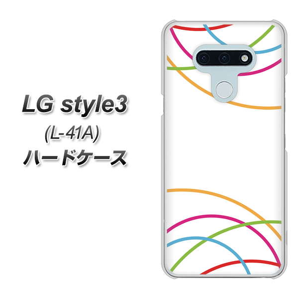 LG style3 L-41A docomo IB912 重なり合う曲線 ハードケース 背面印刷