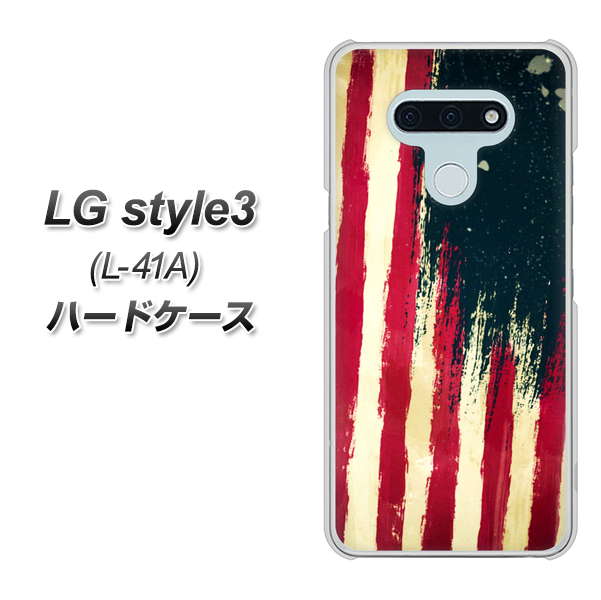 LG style3 L-41A docomo MI805 ヴィンテージアメリカ ハードケース 背面印刷