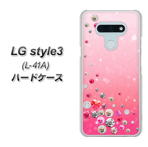 LG style3 L-41A docomo SC822 スワロデコ風プリント ハードケース 背面印刷
