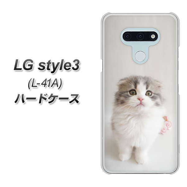 LG style3 L-41A docomo VA803 まっていますネコ ハードケース 背面印刷