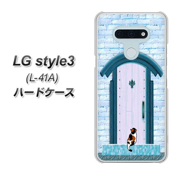 LG style3 L-41A docomo YA953 石ドア03 素材クリア ハードケース 背面印刷